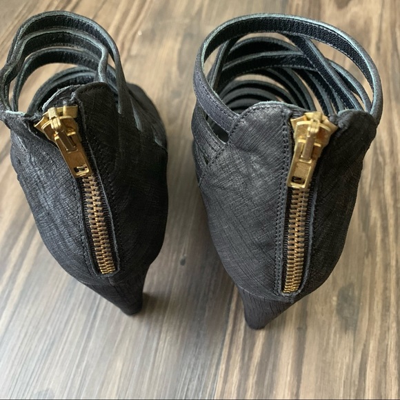 Loeffler Randall NEW Mabel Nubuck Caged Gladiator Heels - Picture 7 of 14